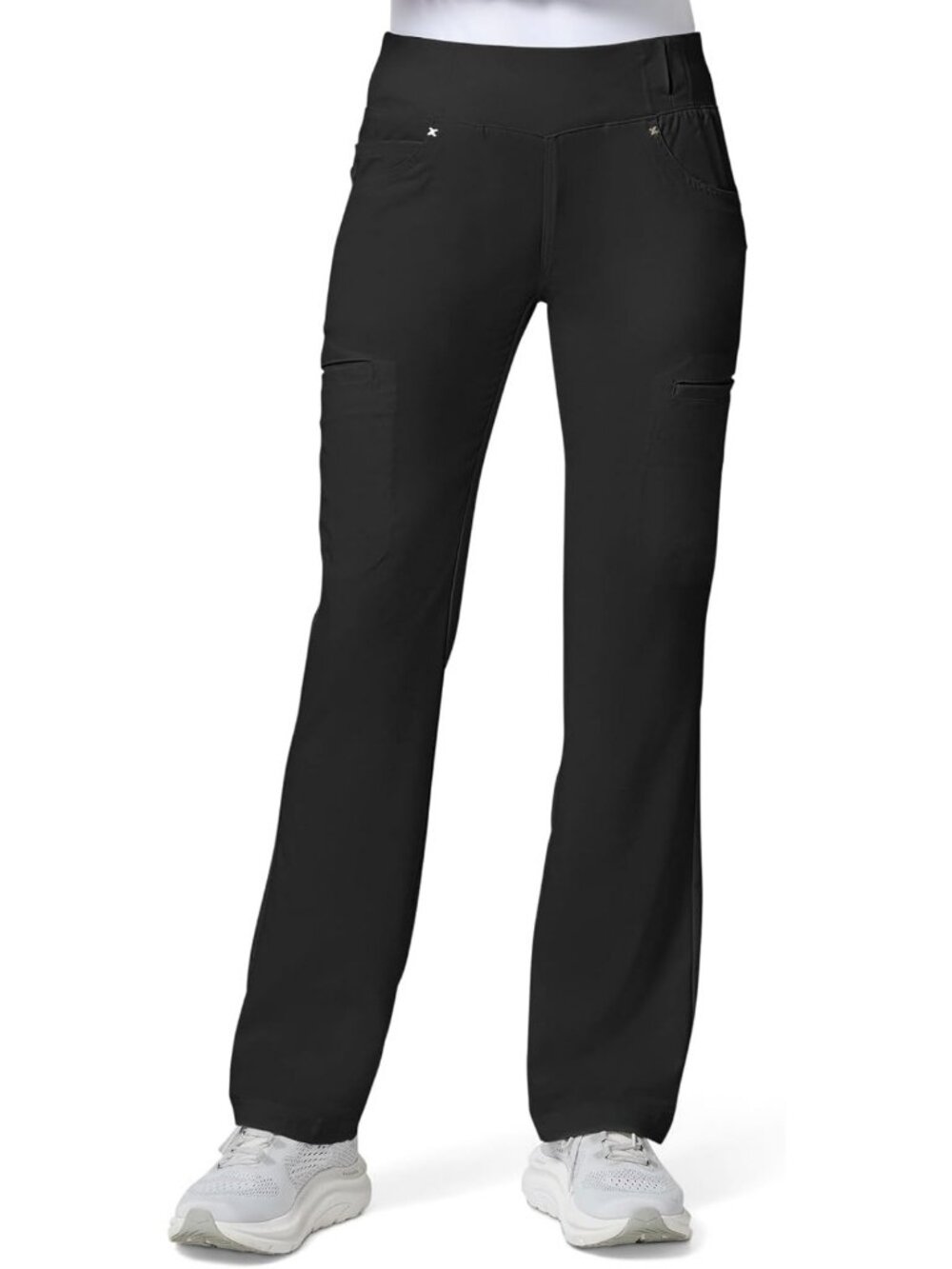 Comfortable Women's Straight Leg Scrub Pants with 6 Pockets - Flexible & Stylish